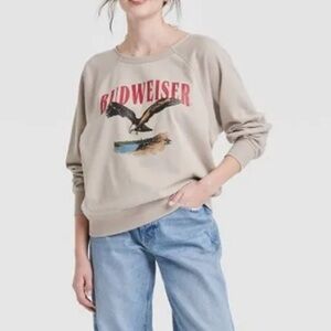 Budweiser Beige Crewneck Top
